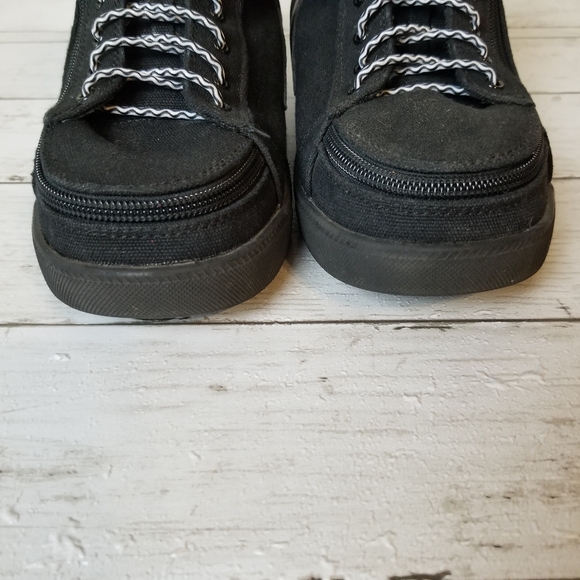 Billy  Black to the Floor CS Wrap Around Zipper and Lace High Top Sneakers - Picture 3 of 13